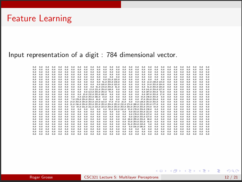 MNIST Vector Representation